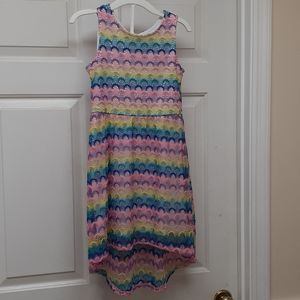 Girls Hi-low Multicolored Dress